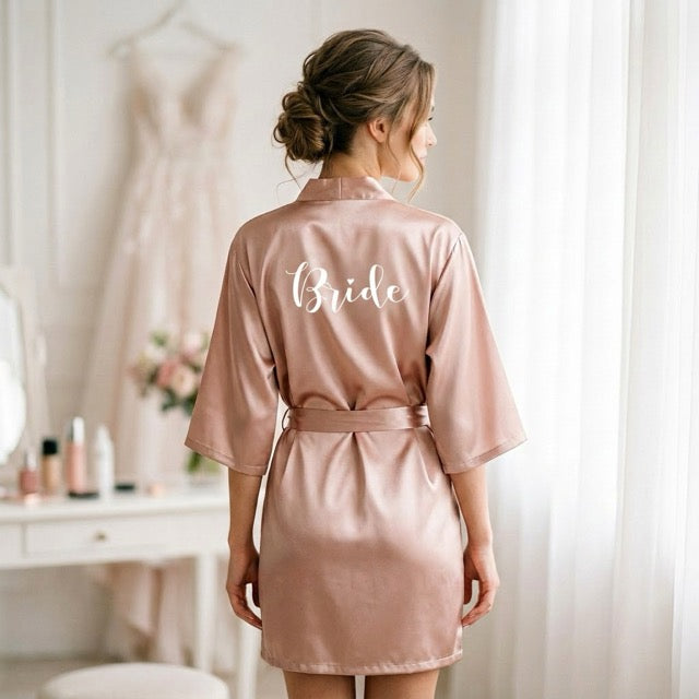 Dusky Pink Bridal Party Robes