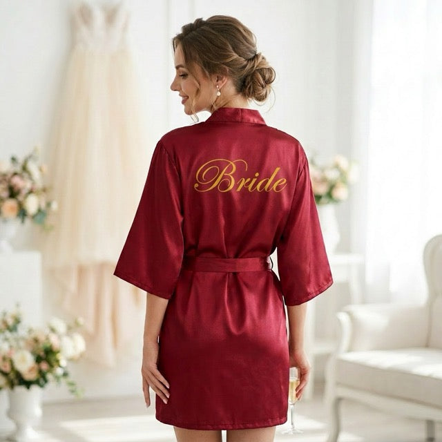 Wine Red Bridal Party Robes