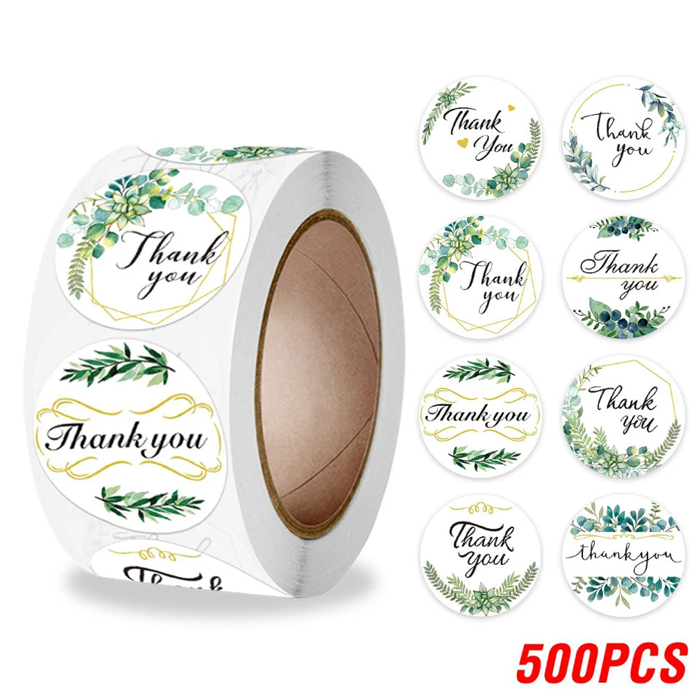100 'Thank You' Stickers for Wedding Favours