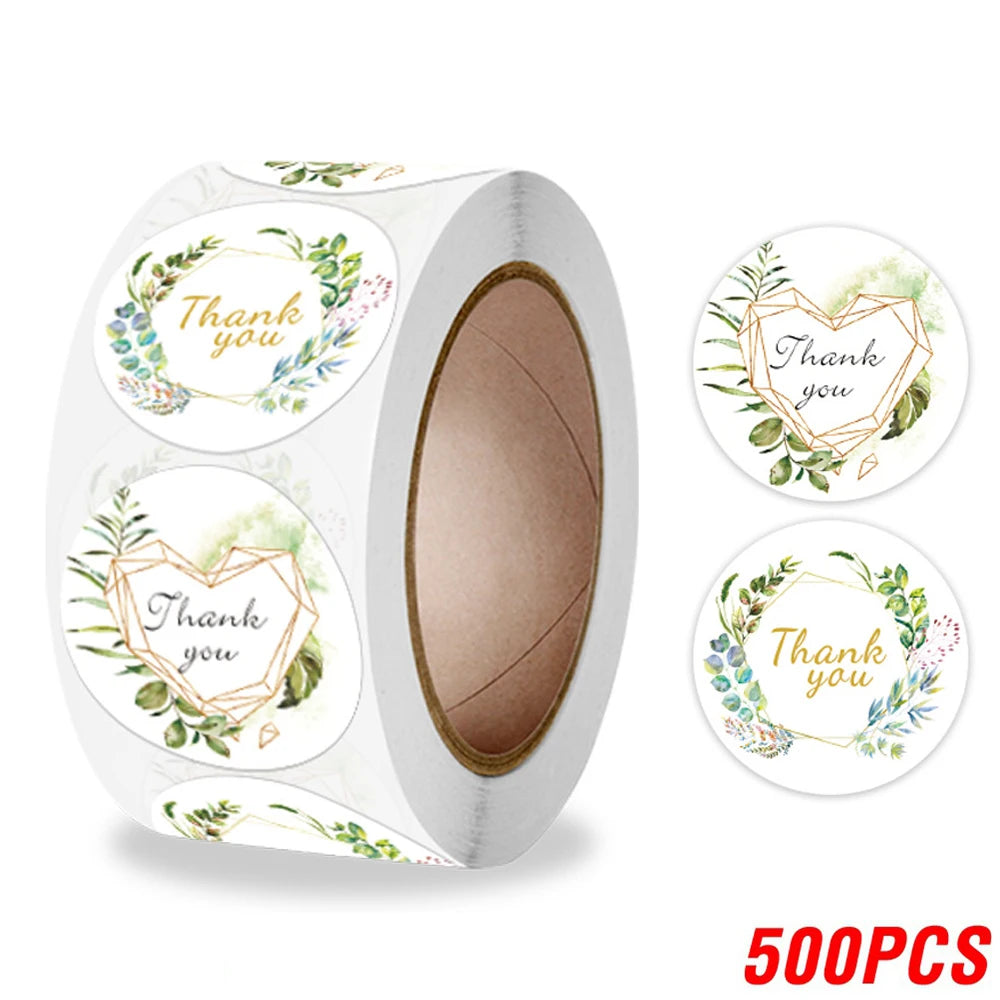 100 'Thank You' Stickers for Wedding Favours