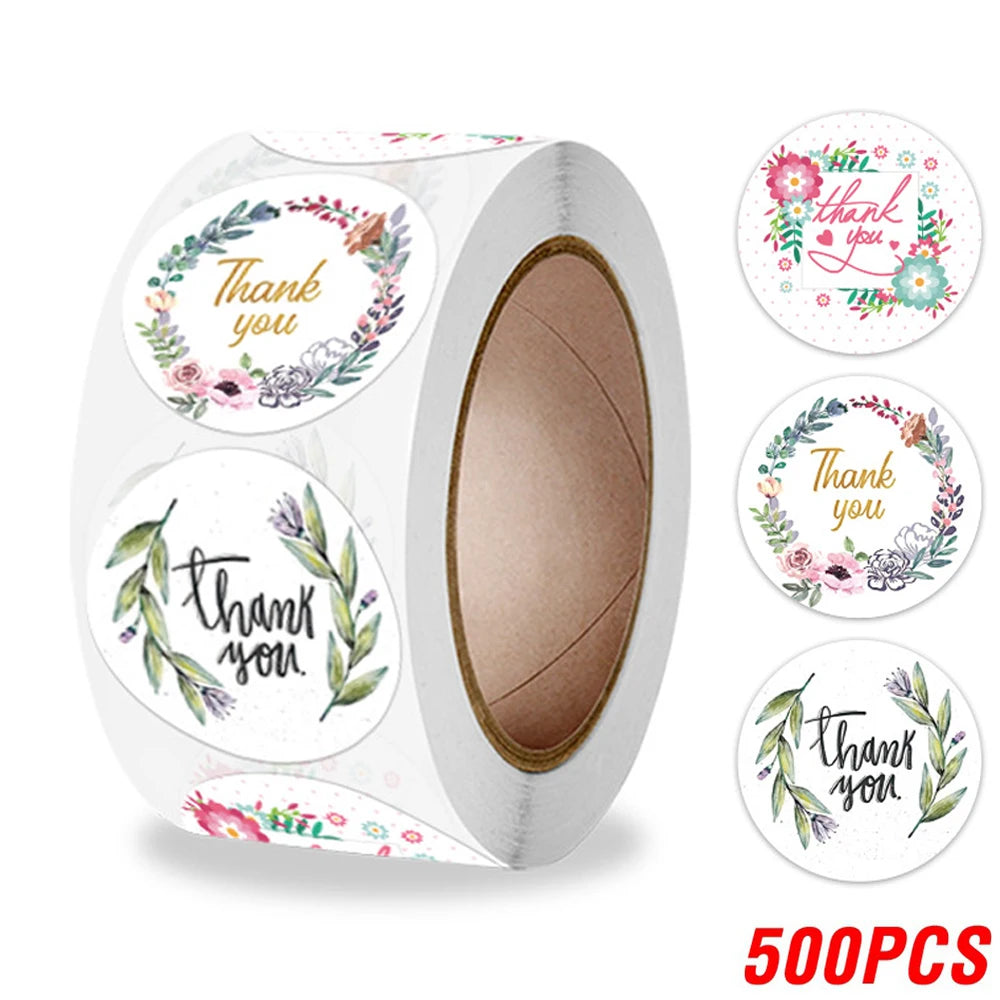 100 'Thank You' Stickers for Wedding Favours