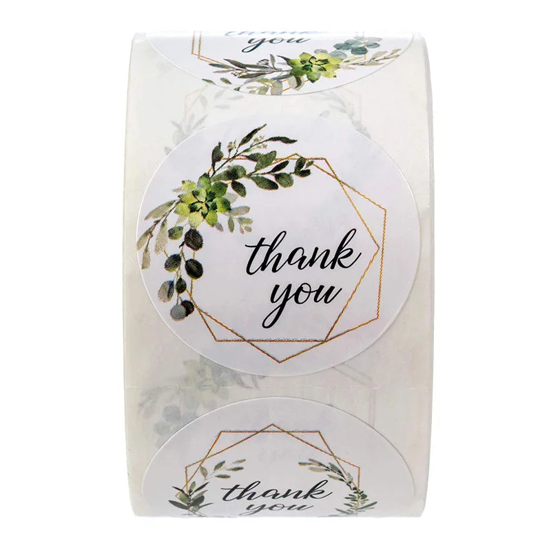 100 'Thank You' Stickers for Wedding Favours