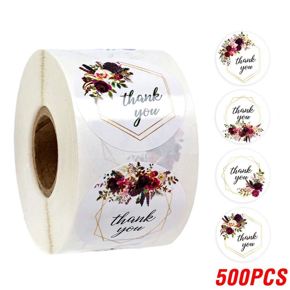 100 'Thank You' Stickers for Wedding Favours