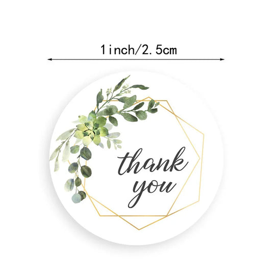 100 'Thank You' Stickers for Wedding Favours