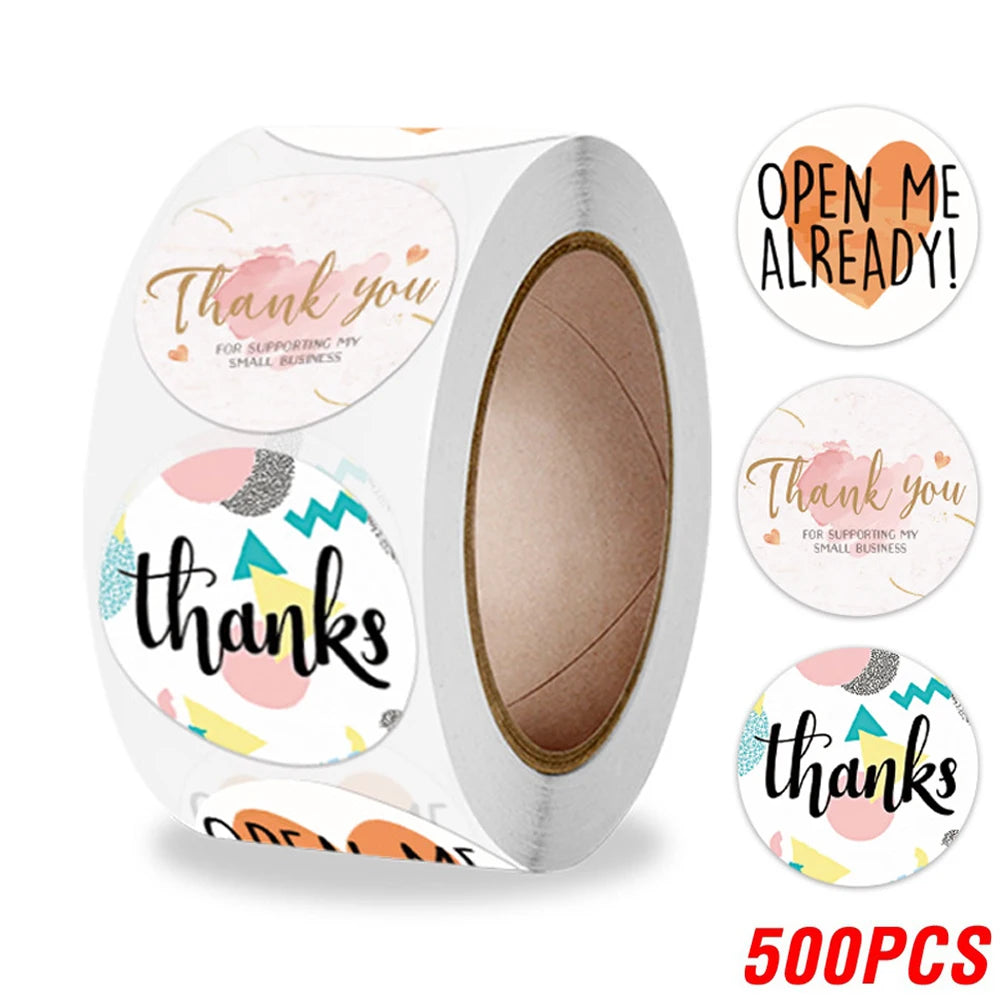 100 'Thank You' Stickers for Wedding Favours