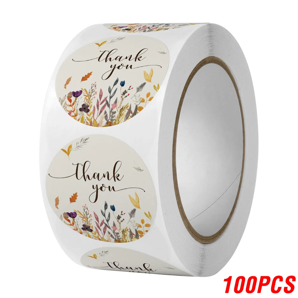 100 'Thank You' Stickers for Wedding Favours