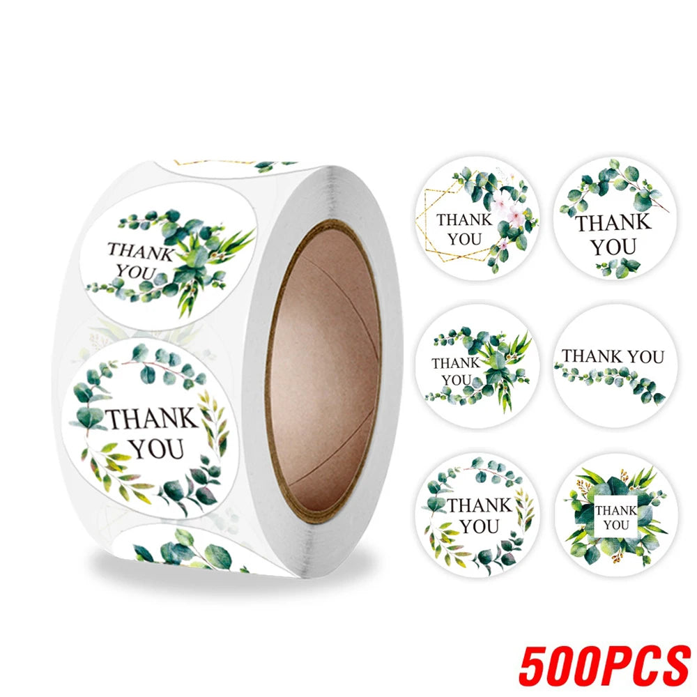100 'Thank You' Stickers for Wedding Favours