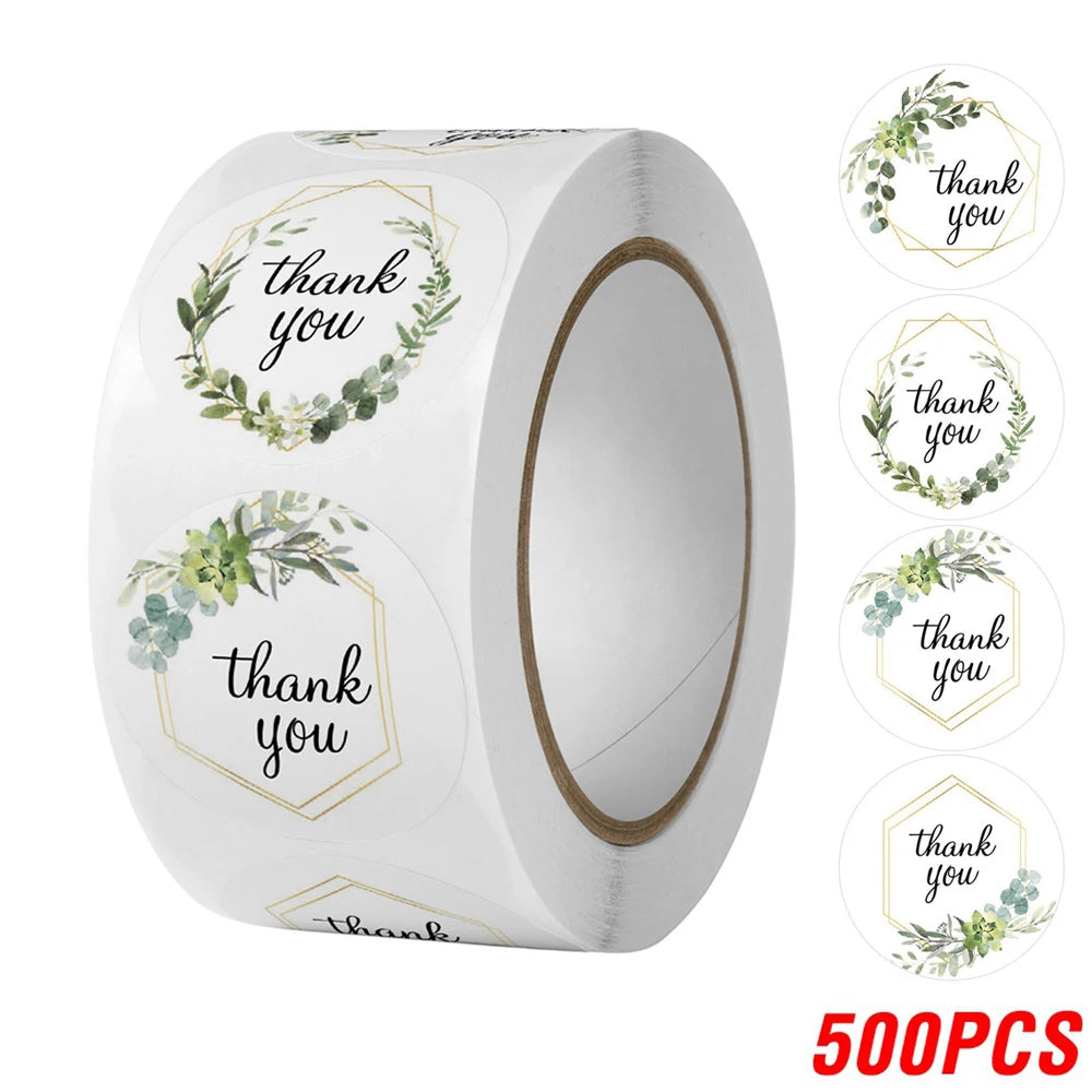 100 'Thank You' Stickers for Wedding Favours
