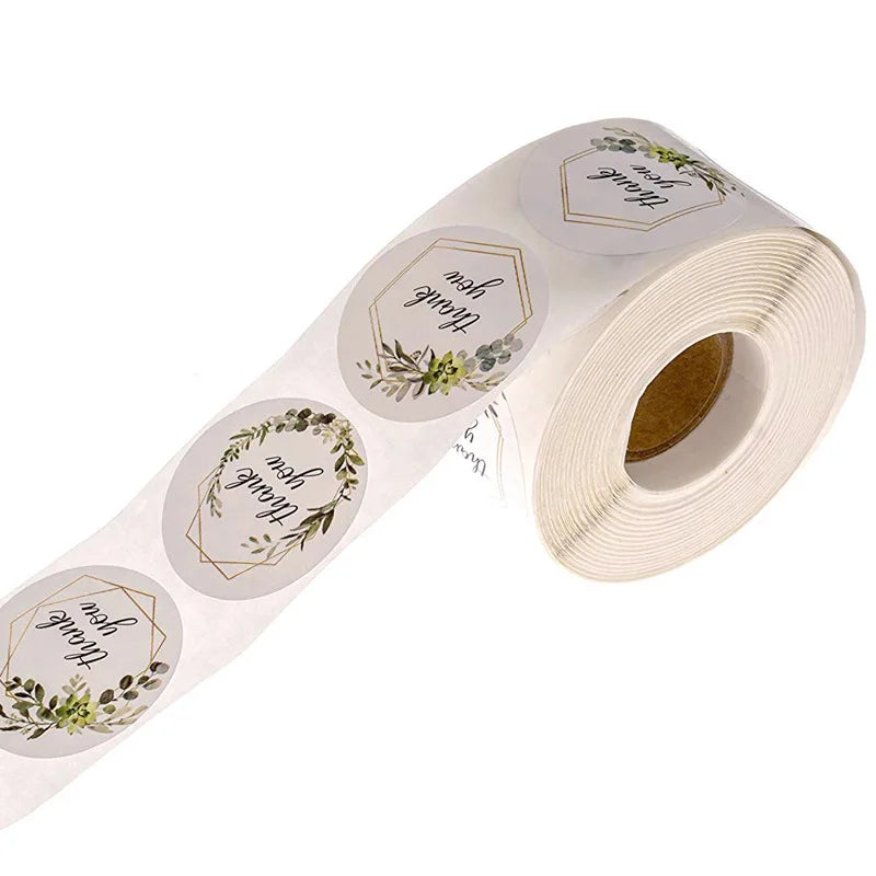 100 'Thank You' Stickers for Wedding Favours