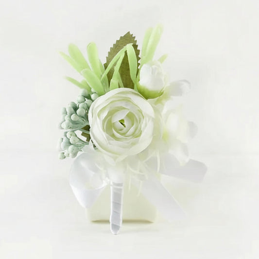 White Wedding Buttonhole