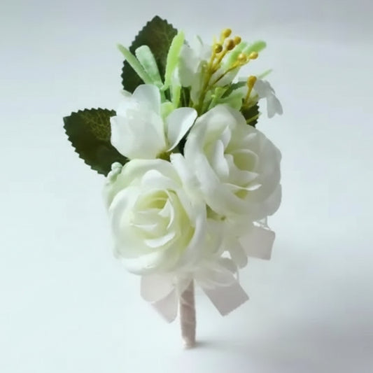 White Wedding Buttonhole