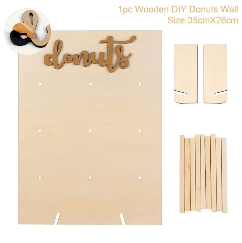 Wooden Donut Wall Stand