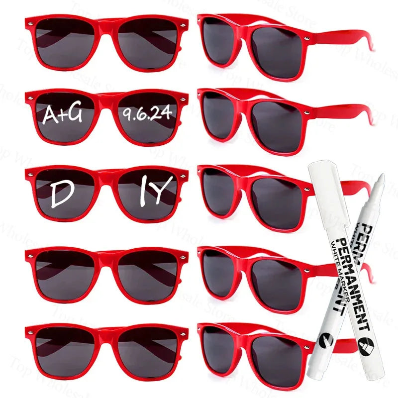 DIY Personalise Sunglasses Wedding Favours