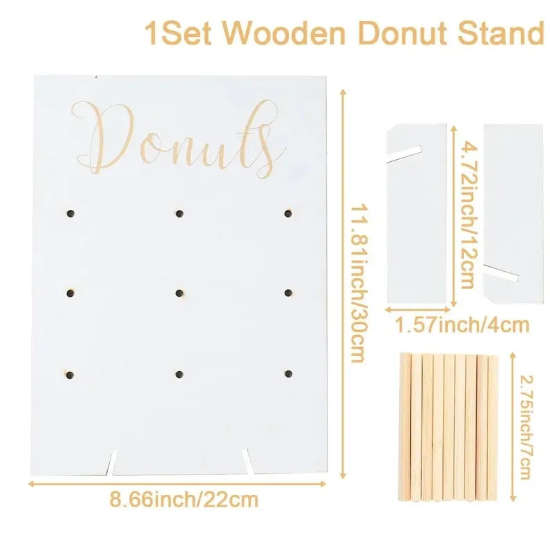 Wooden Donut Wall Stand