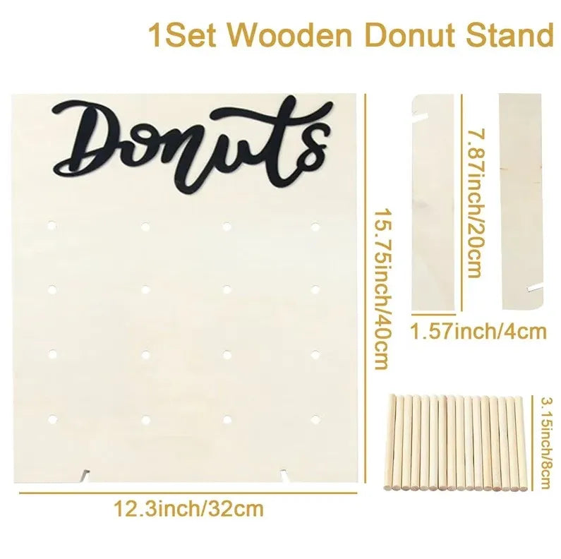 Wooden Donut Wall Stand
