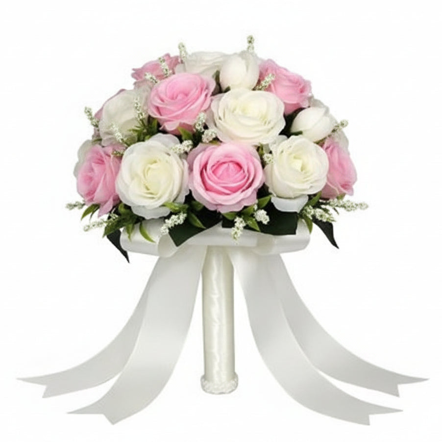 Pink & White Wedding Bouquet