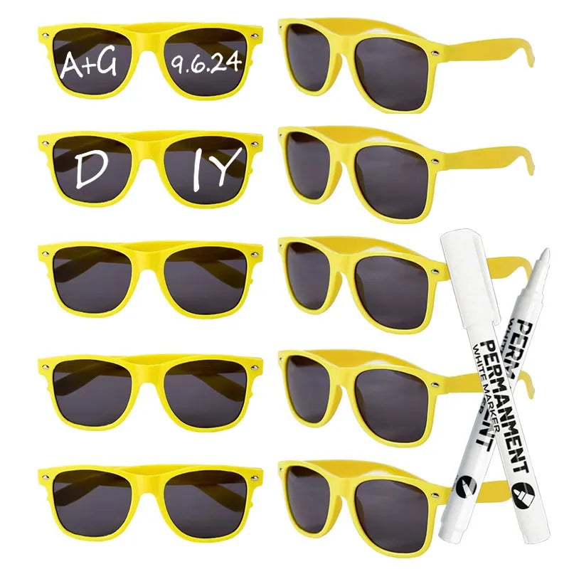 DIY Personalise Sunglasses Wedding Favours