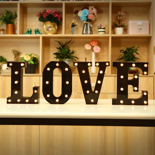 Light-Up Letters Wedding Decor