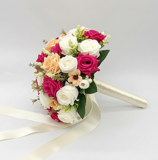 Pink & White Wedding Bouquet