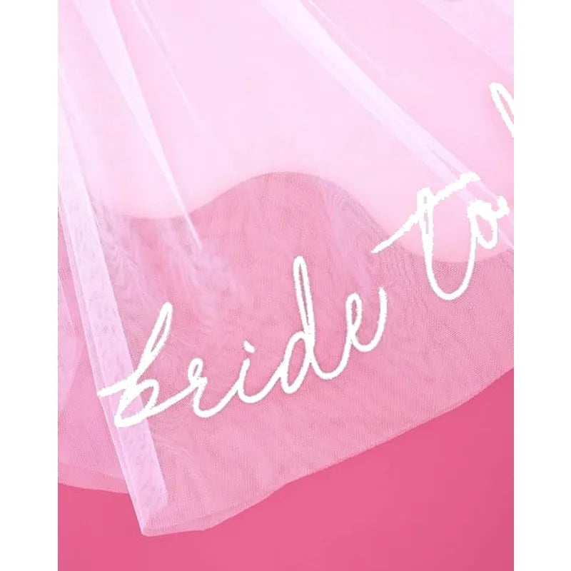 White "Bride To Be" Veil