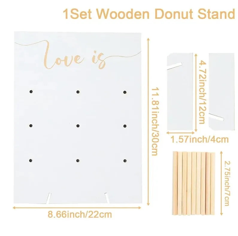 Wooden Donut Wall Stand
