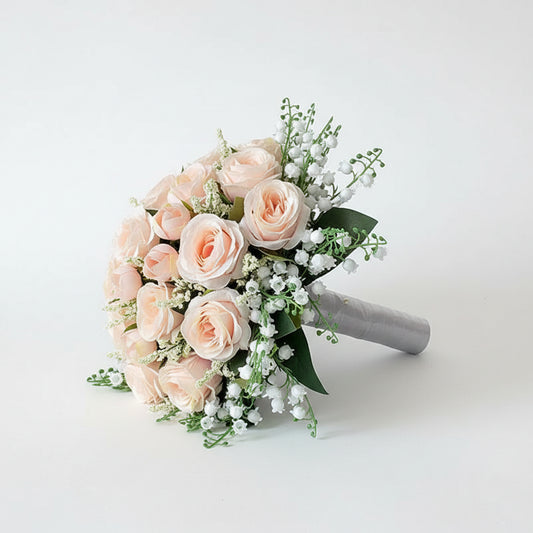Champagne & Lily of the Valley Bridal Bouquet