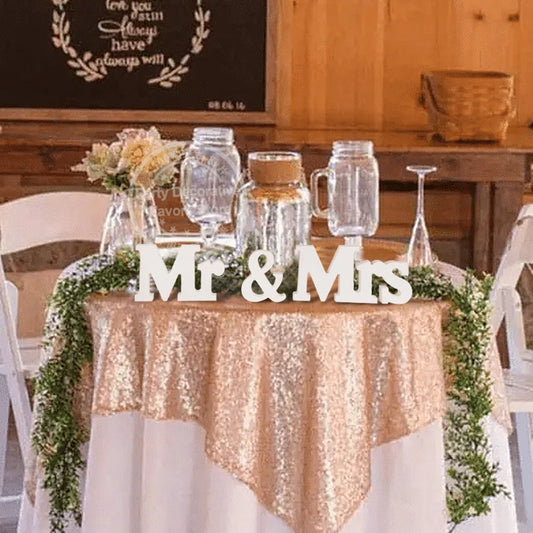 Mr & Mrs White Letter Sign