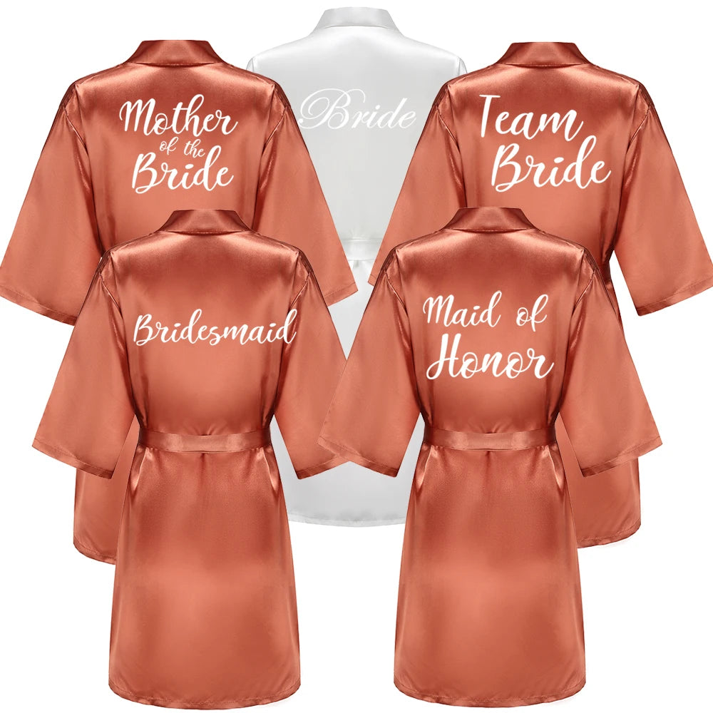 Burnt Orange Bridal Party Robes