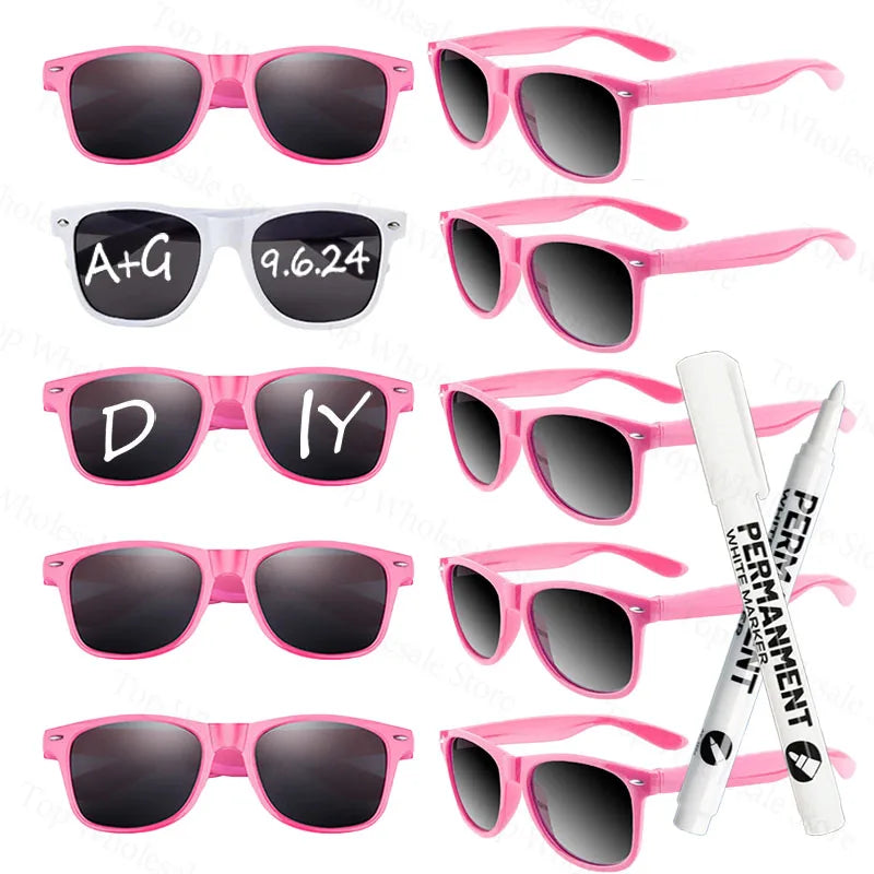 DIY Personalise Sunglasses Wedding Favours