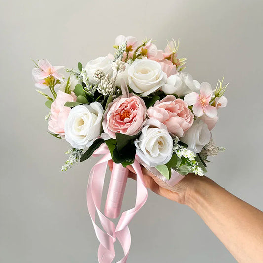 Pink & White Wedding Bouquet