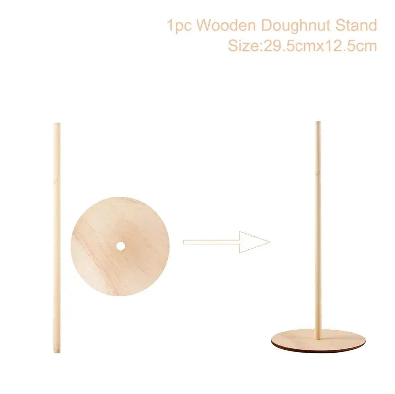 Wooden Donut Wall Stand
