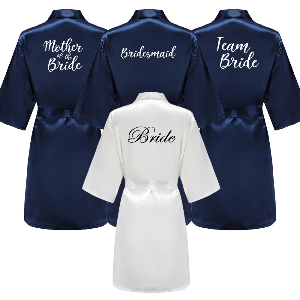 Navy Blue Bridal Party Robes