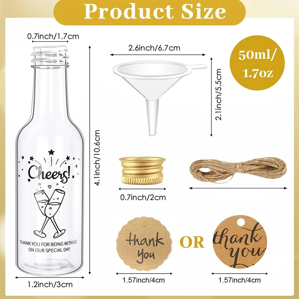 50 Mini Bottles – Wedding Favour Gift Set