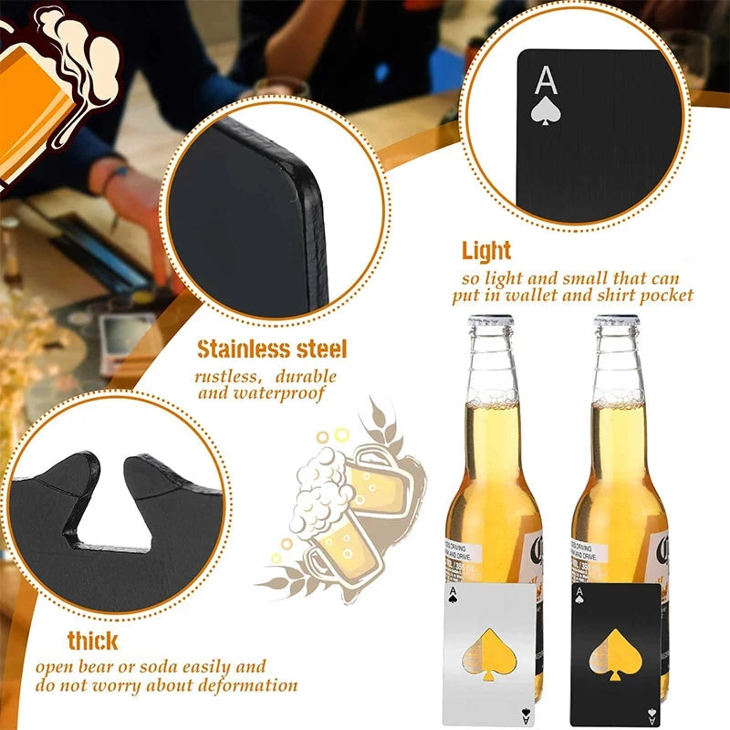 10 'Ace of Spades' Bottle Opener Wedding Favours