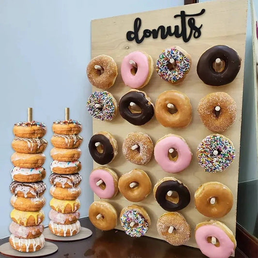 Wooden Donut Wall Stand