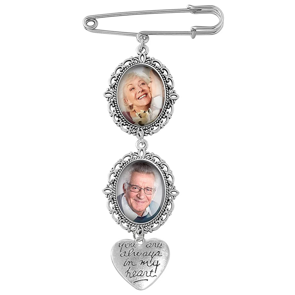 Bouquet Photo Memorial Pendant