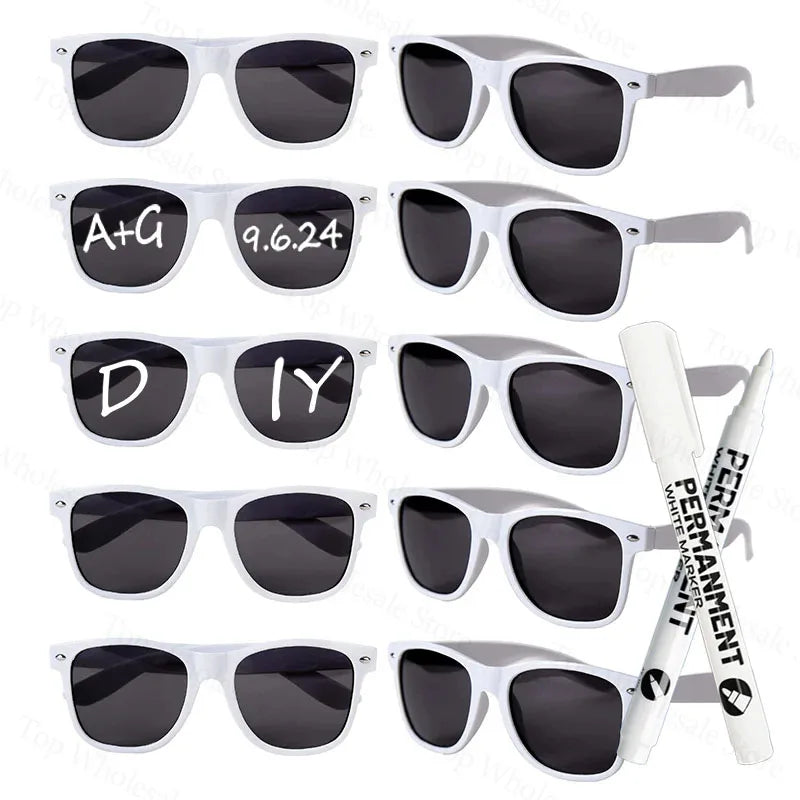 DIY Personalise Sunglasses Wedding Favours