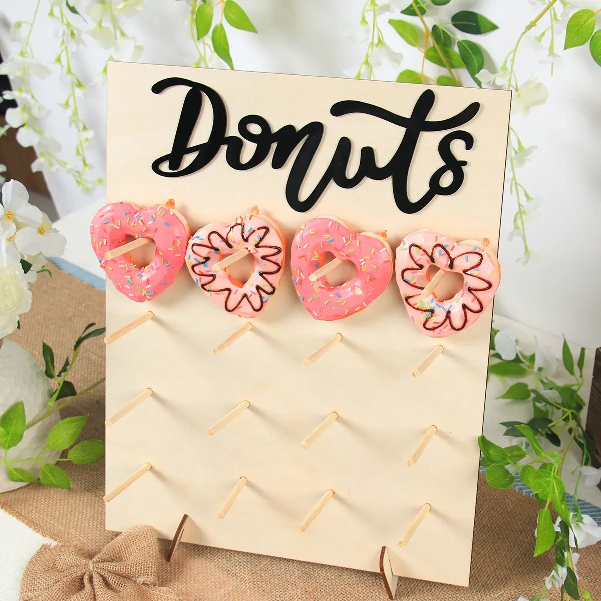 Wooden Donut Wall Stand