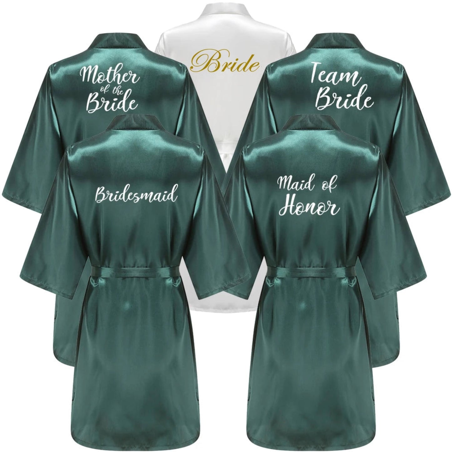 Emerald Green Bridal Party Robes