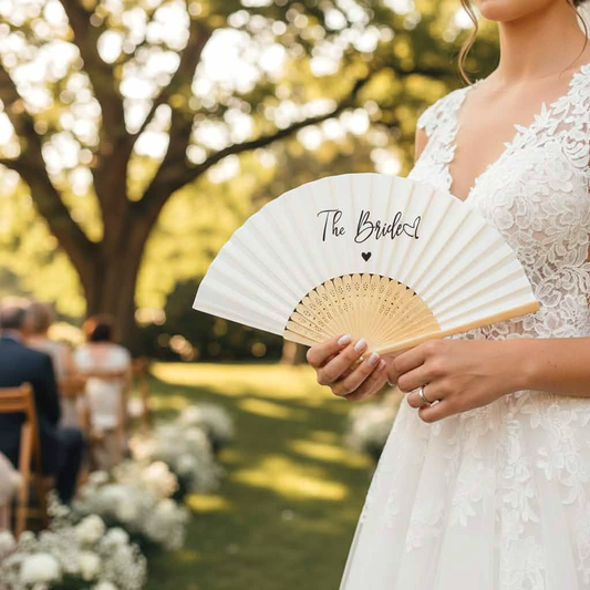 Bride & Bridesmaid Folding Wedding Fans