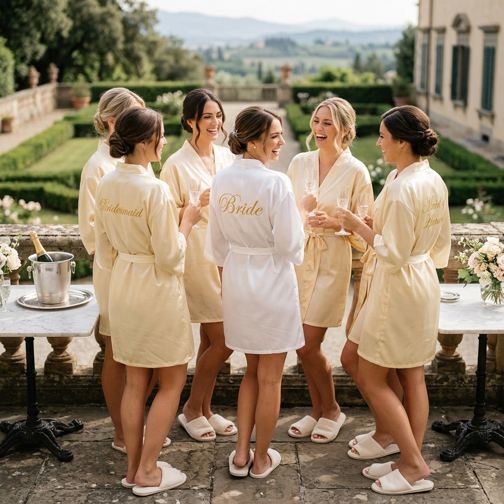 Yellow Bridal Party Robes