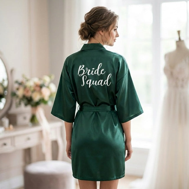 Emerald Green Bridal Party Robes