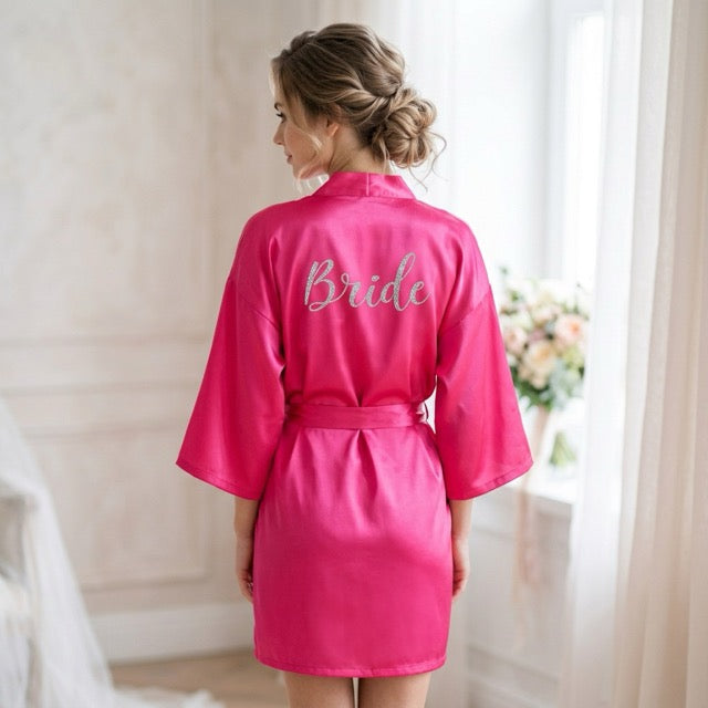 Hot Pink Bridal Party Robes