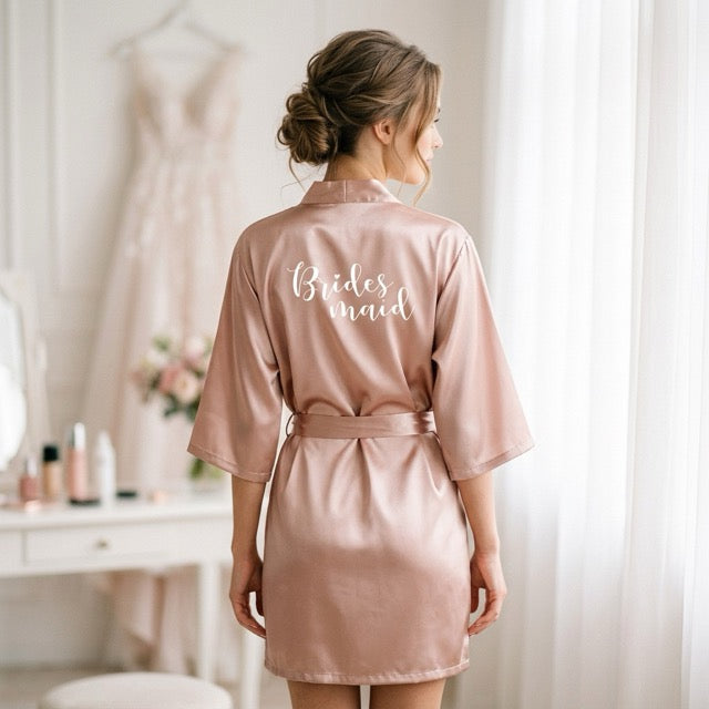 Dusky Pink Bridal Party Robes