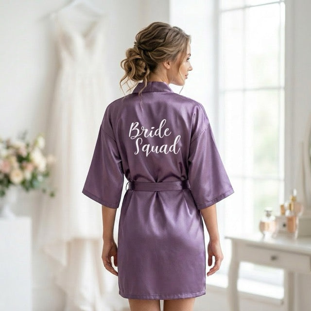 Mauve Bridal Bridal Party Robes