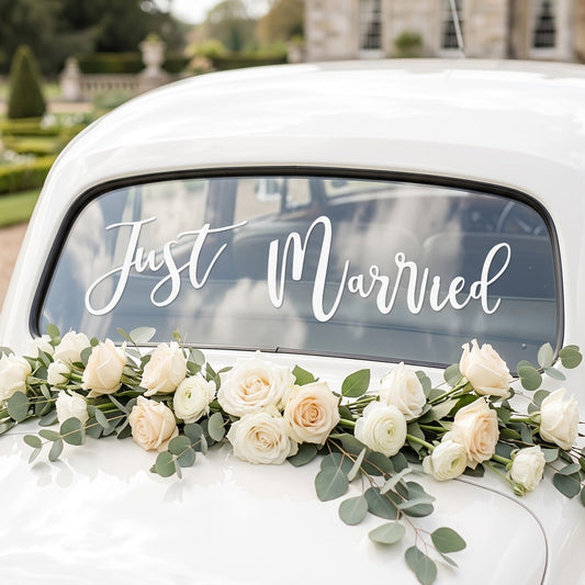 "Just Married" Car Sticker