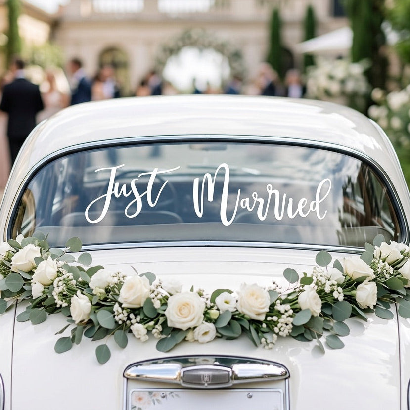 "Just Married" Car Sticker