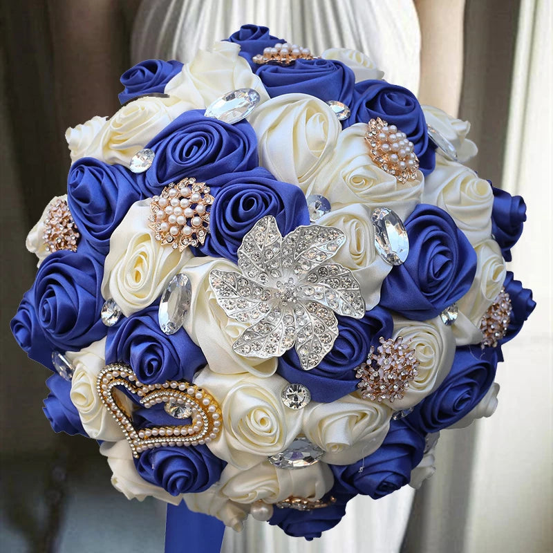 Silk Rose Brooch Bouquets