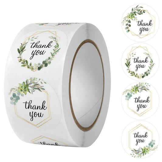 Pack of “Thank You” stickers for wedding favour bags and boxes