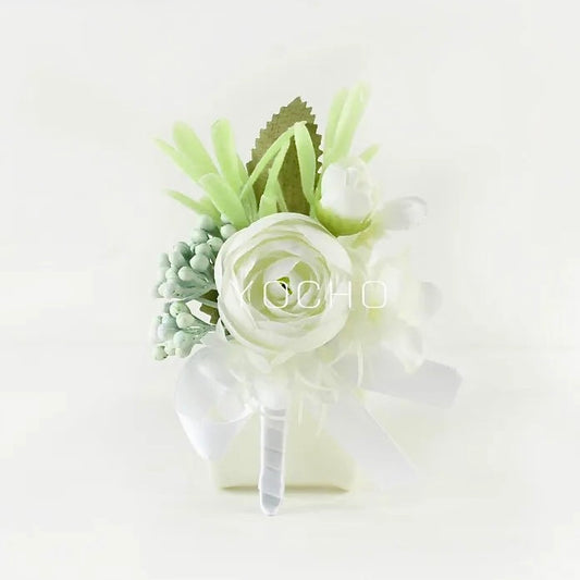 White Wedding Buttonhole
